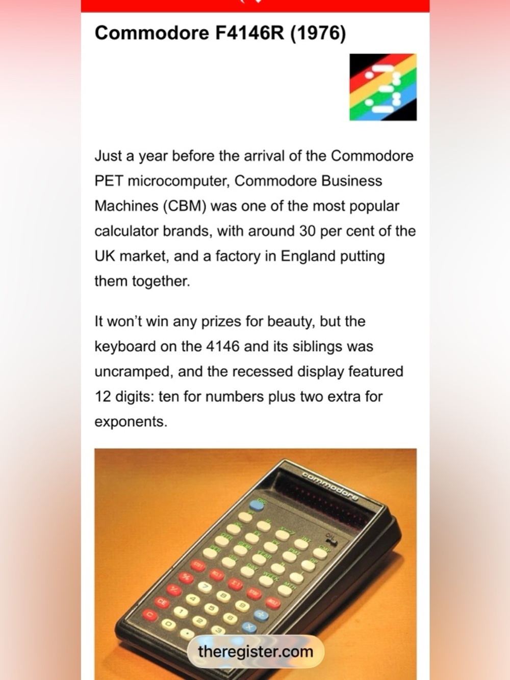 Commodore Vintage 1976 Electronic Calculator/original case/charger. Works great - Picture 7 of 8